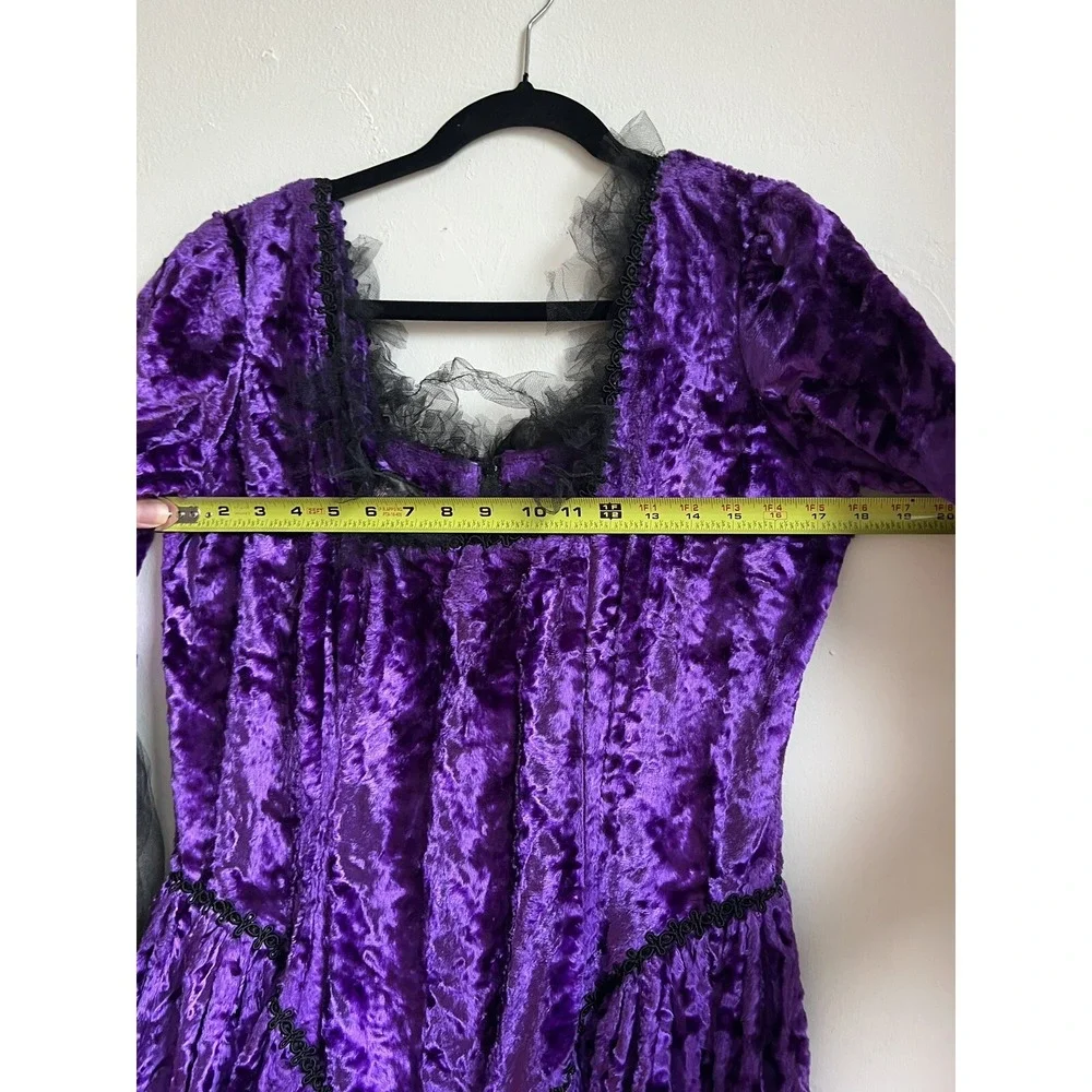 Jeannie Nitro Vintage Purple Velvet Gown Witchy Dress Size Large - Picture 8 of 10